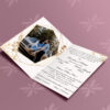 Invitatie cu poza Golden Flowers - imagine 4